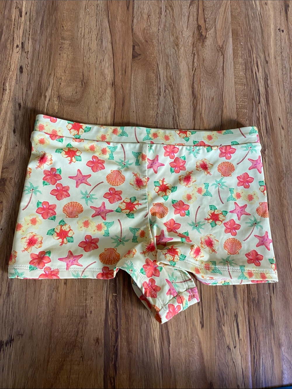 Dippin’ Daisy’s bikini hibiscus yellow sunrise shorts bottom S EUC